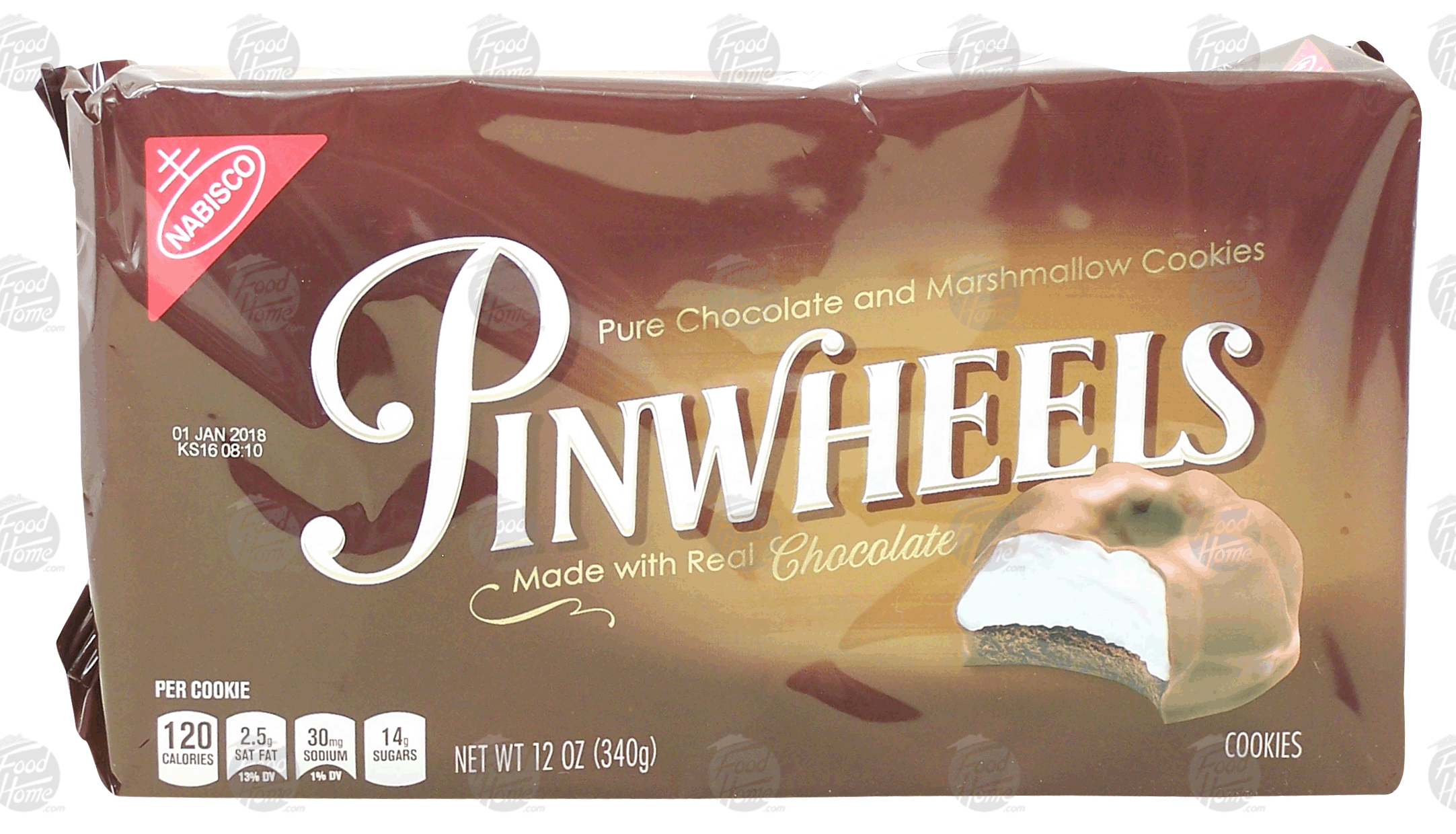 Nabisco Pinwheels pure chocolate and marshmallow cookies Full-Size Picture